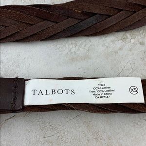 Talbots Accessories - TALBOTS-DARK-BROWN V PATTERN LEATHER BELT-XS Talbots Accessories - TALBOTS-DARK-BROWN V PATTERN LEATHER BELT-XS